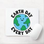 Tapis De Souris EarthDay Quotidien Écofriendly Icône Happy Earth C (Avec souris)