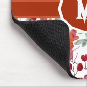 Tapis De Souris Earthy Colors, Fall Flowers Monogrammed (Coin)