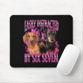 Tapis De Souris Easily Distracted By Six Seven 67 Meme Dachshund W (Avec souris)