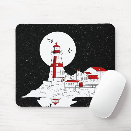 Tapis De Souris East Quoddy Head Phare plat (Avec souris)