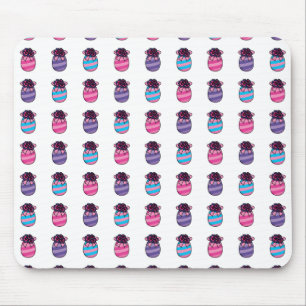 Tapis De Souris Easter Eggs with Flowers and Ribbon