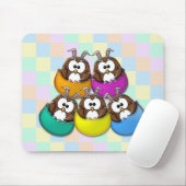 Tapis De Souris Easter owl - rainbow (Avec souris)