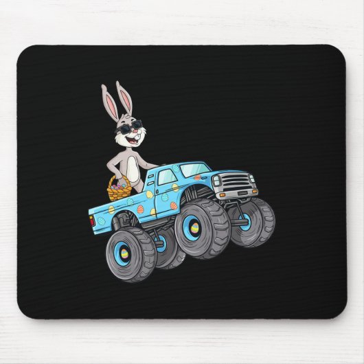 Tapis De Souris Easter Rabbit équitation Monster Camion Fun Boys G (Devant)