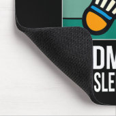 Tapis De Souris Eat Sleep Badminton Repeat - (Coin)