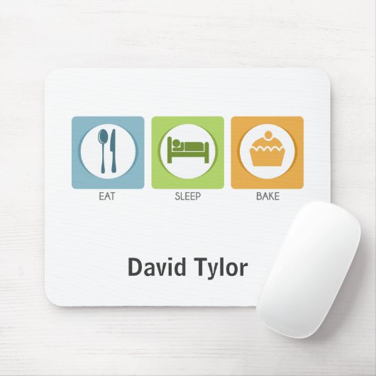 Tapis De Souris Eat Sleep Bake ! (Avec souris)
