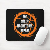 Tapis De Souris Eat Sleep Basketball Répéter l'entraîneur du joueu (Avec souris)