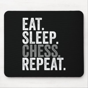 Tapis De Souris Eat Sleep Chess Joueur Répéter Planche Jeu Garçon 