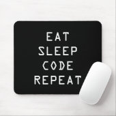Tapis De Souris EAT SLEEP CODE REPEAT souris pad pour programmeur (Avec souris)