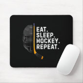 Tapis De Souris Eat Sleep Hockey Repea Funny Cool Hockey Player  (Avec souris)