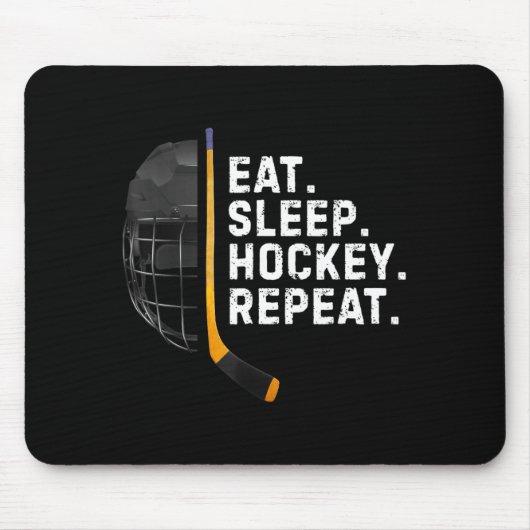 Tapis De Souris Eat Sleep Hockey Repea Funny Cool Hockey Player  (Devant)