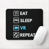 Tapis De Souris Eat Sleep Vr Repeat Funny Vr Gamer Boy Vr Athlete (Avec souris)