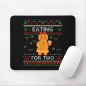 Tapis De Souris Eating For Two Pregnancy Announcement Ugly Sweater (Avec souris)