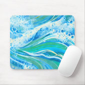 Tapis De Souris Eau Bleue Océan Vagues de mer (Avec souris)