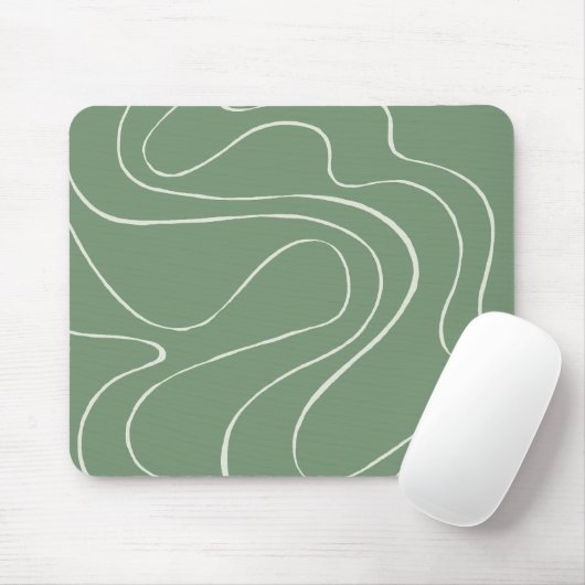 Tapis De Souris Ebb et flux 2 en vert (Avec souris)