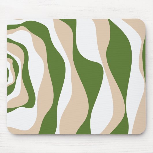 Tapis De Souris Ebb et flux 4 - Blanc, Sable et Palm Green (Devant)
