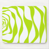 Tapis De Souris Ebb et flux 4 en Lime vert et blanc (Devant)