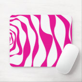 Tapis De Souris Ebb et flux 4 en Magenta et Blanc (Avec souris)