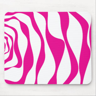 Tapis De Souris Ebb et flux 4 en Magenta et Blanc