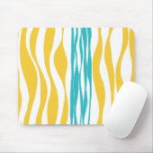 Tapis De Souris Ebb et flux - Turquoise & Jaune (Avec souris)