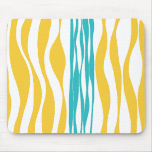 Tapis De Souris Ebb et flux - Turquoise & Jaune