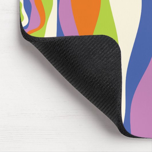 Tapis De Souris Ebb & Flux 4 Bleu, Orange, Violet, Vert & Crème (Coin)