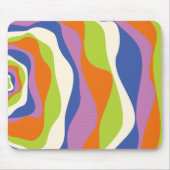 Tapis De Souris Ebb & Flux 4 Bleu, Orange, Violet, Vert & Crème (Devant)