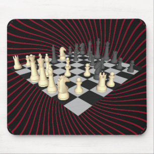 Tapis De Souris Échecboard avec pièces d'échecs : Mousepad personn