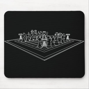 Tapis De Souris Échecs et pièces d'échecs :