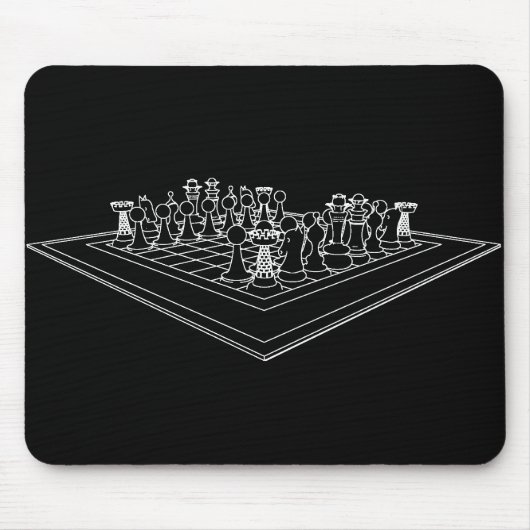 Tapis De Souris Échecs et pièces d'échecs : (Devant)