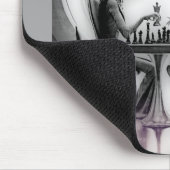 Tapis De Souris Échecs intergalactiques : Alien contre fille (Coin)