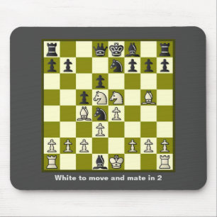 Tapis De Souris Échecs Mate Dans 2 Puzzle #2 Étiquettes Imprimer