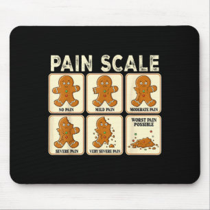 Tapis De Souris Échelle de douleur de Noël drôle infirmière pain M