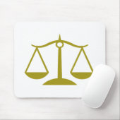 Tapis De Souris Échelles de justice - or (Avec souris)