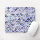 Tapis De Souris Échelles de poissons pourpres à la mode de sirène (Avec souris)