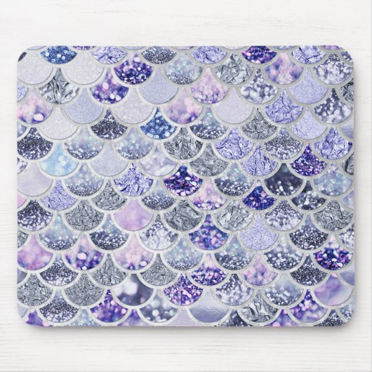 Tapis De Souris Échelles de poissons pourpres à la mode de sirène (Devant)
