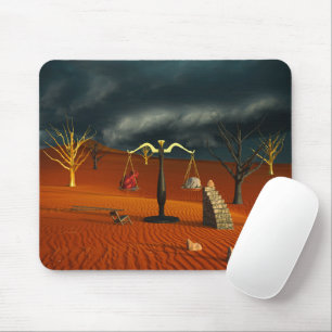 Tapis De Souris Échelles de Vérité – Symbolisme Surréaliste du Dés