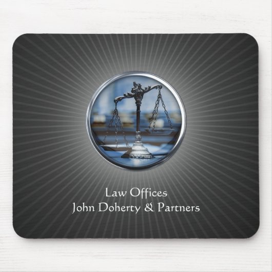 Tapis De Souris Échelles élégantes de justice (Devant)