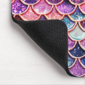 Tapis De Souris Échelles roses de sirène d'échelles de parties (Coin)