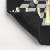 Tapis De Souris Échiquier avec des pièces d'échecs - Mousepad fait (Coin)