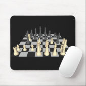 Tapis De Souris Échiquier avec des pièces d'échecs - Mousepad fait (Avec souris)