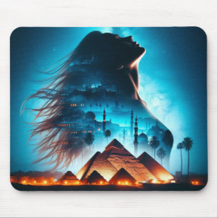 Tapis De Souris Échos mystiques de la photomontage de l'Égypte anc