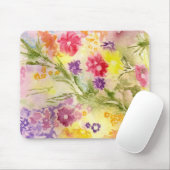 Tapis De Souris "Éclaboussure florale" Mousepad (Avec souris)