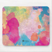 Tapis De Souris Éclaboussures d'aquarelle multicolores (Devant)