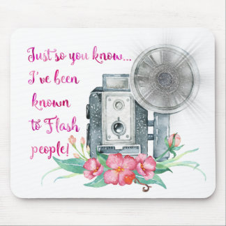 Tapis De Souris Éclair d'appareil-photo de photographe