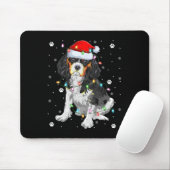Tapis De Souris Éclairage de Noël Santa Cavalier King Charles Span (Avec souris)