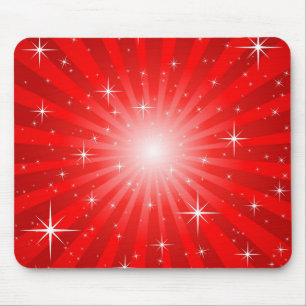 Tapis De Souris Éclat rouge Mousepad d'étoile