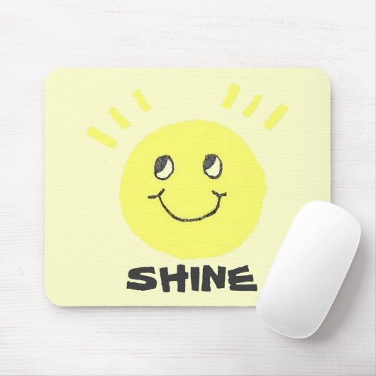 Tapis De Souris Éclat souriant de visage (Avec souris)