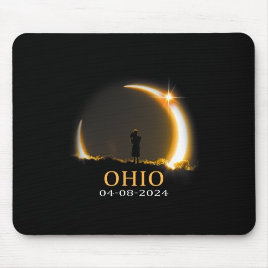 Tapis De Souris Eclipse 2024 Ohio Total Solaire Eclipse 1 (Devant)