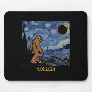 Tapis De Souris Eclipse Bigfoot Starry Night Sasquatatatch Hommes