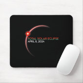 Tapis De Souris Éclipse Éclipse totale de Soleil 2024 2 (Avec souris)